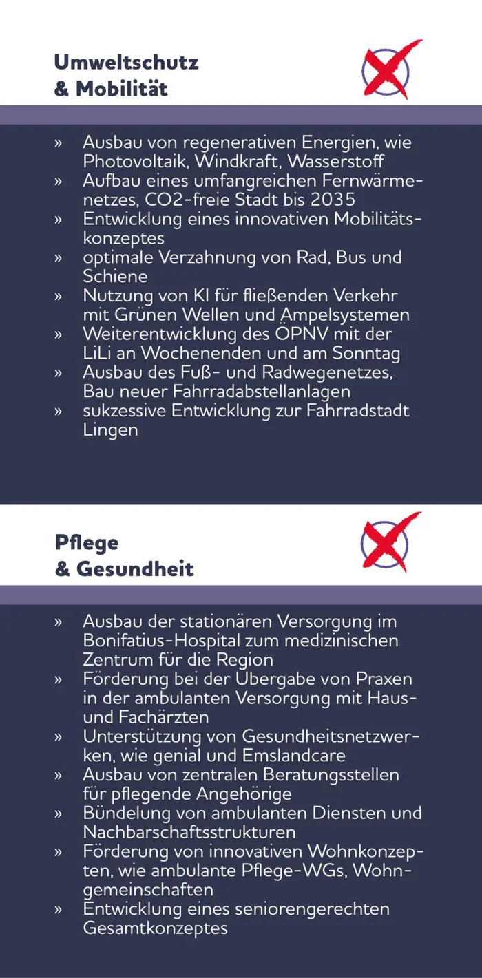 Wahlkampfflyer, Innenseite, aufgeklappte Spalte 3 von 4